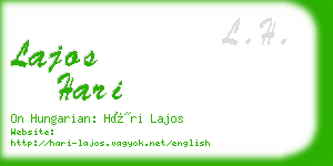 lajos hari business card